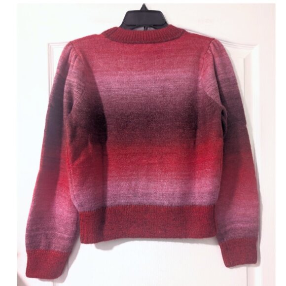 Marine Layer | Ayla Ombré Stripe Puff Sleeve Sweater - Picture 8 of 14